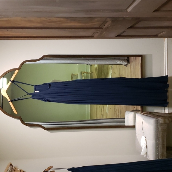 NEW Elan Halter Maxi Dress Navy - Picture 2 of 4